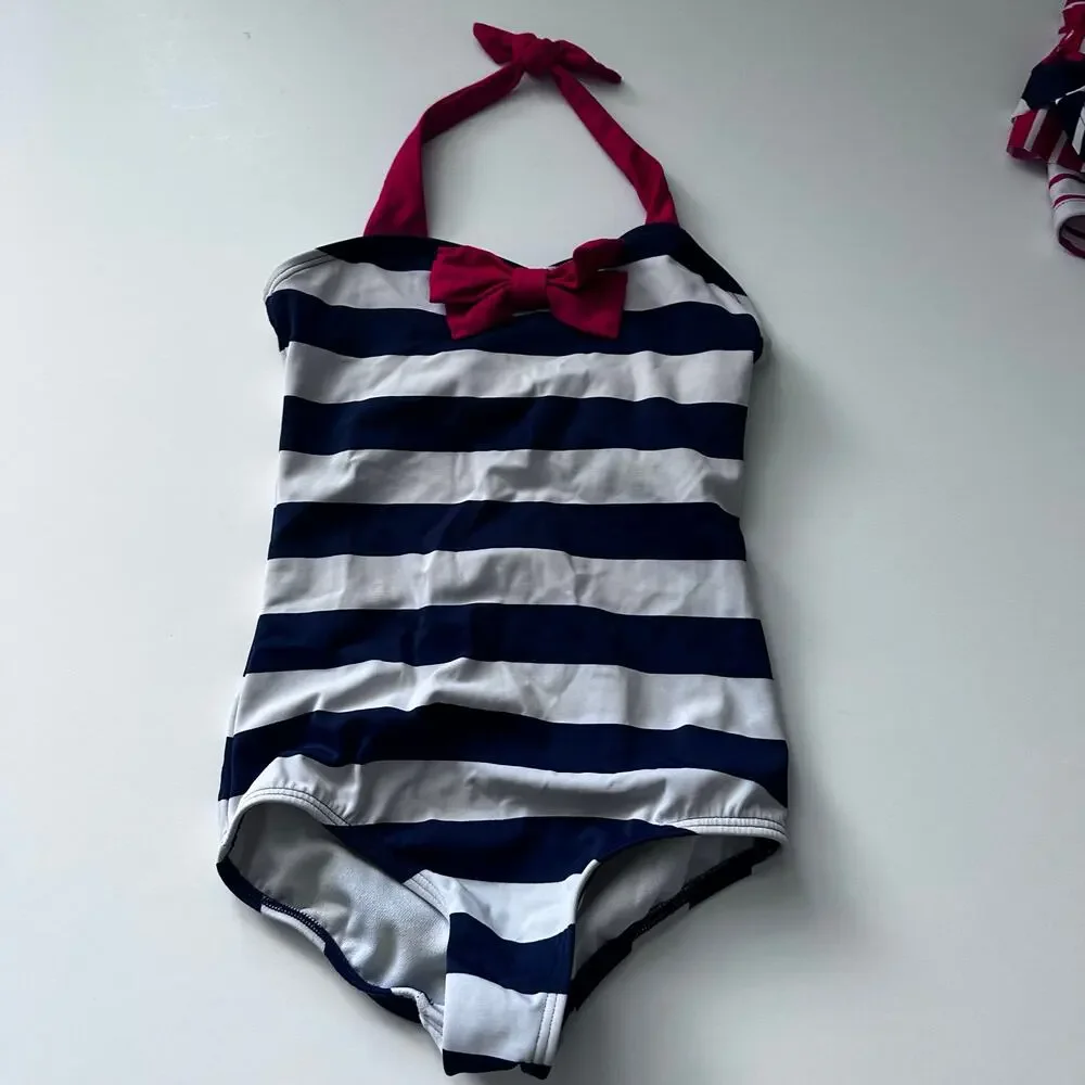 Lands End red white